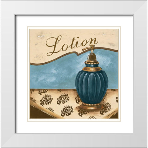 Bath Accessories IV White Modern Wood Framed Art Print with Double Matting by Gorham, Gregory