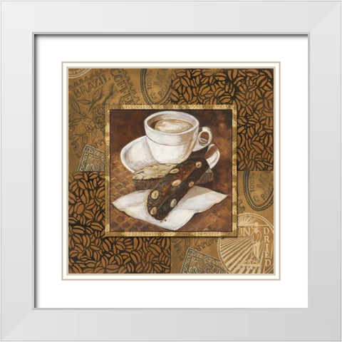 Coffee I White Modern Wood Framed Art Print with Double Matting by Gorham, Gregory