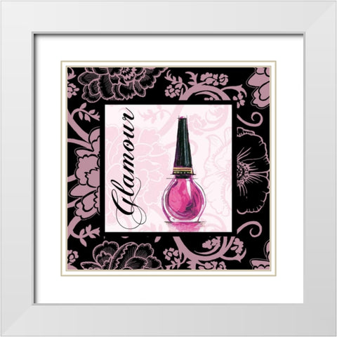 Fashion Pink Glamour White Modern Wood Framed Art Print with Double Matting by Gorham, Gregory