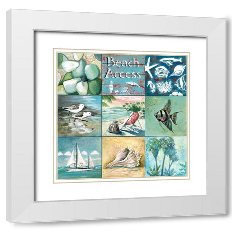 Beach Access White Modern Wood Framed Art Print with Double Matting by Gorham, Gregory