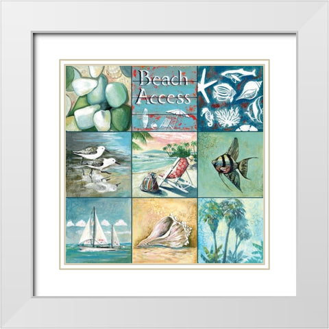 Beach Access White Modern Wood Framed Art Print with Double Matting by Gorham, Gregory