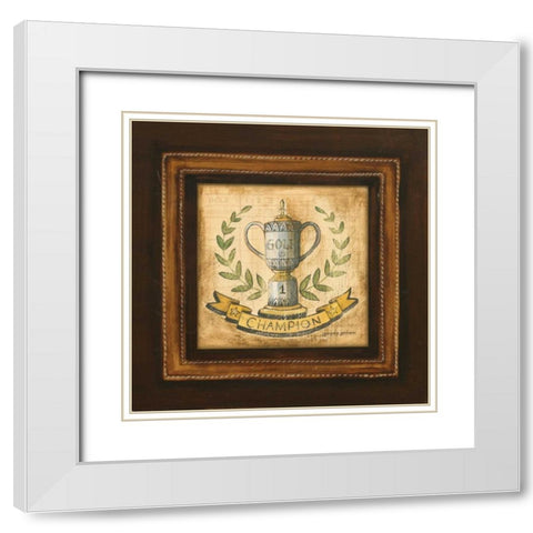 Golf Champion White Modern Wood Framed Art Print with Double Matting by Gorham, Gregory