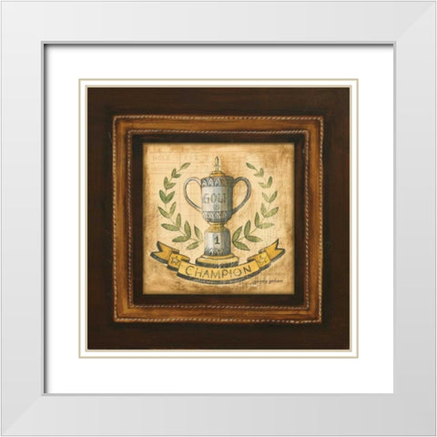 Golf Champion White Modern Wood Framed Art Print with Double Matting by Gorham, Gregory