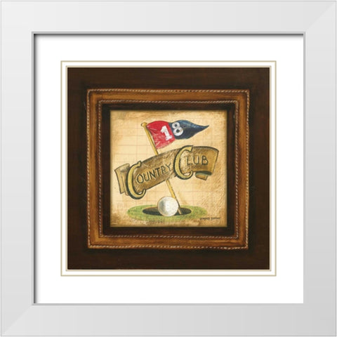 Golf Country Club White Modern Wood Framed Art Print with Double Matting by Gorham, Gregory