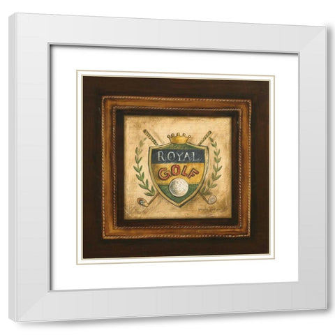 Golf Royal White Modern Wood Framed Art Print with Double Matting by Gorham, Gregory