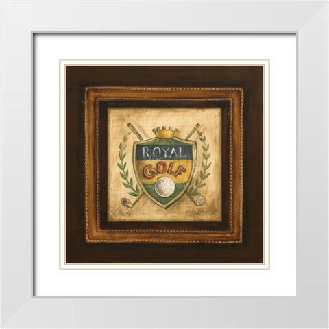 Golf Royal White Modern Wood Framed Art Print with Double Matting by Gorham, Gregory