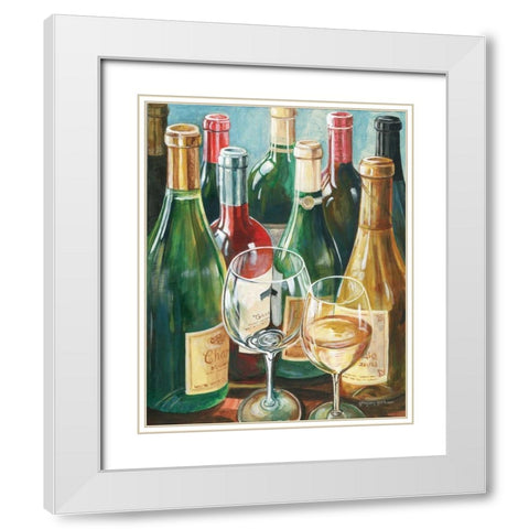 Wine Reflections II White Modern Wood Framed Art Print with Double Matting by Gorham, Gregory