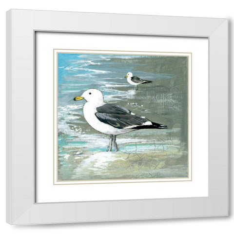 Sea Birds I White Modern Wood Framed Art Print with Double Matting by Gorham, Gregory