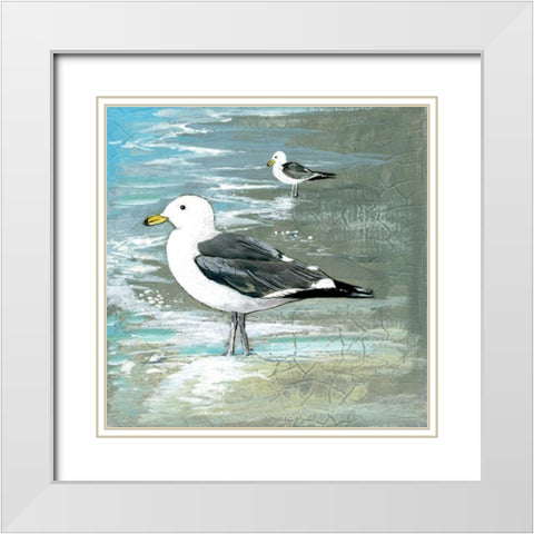 Sea Birds I White Modern Wood Framed Art Print with Double Matting by Gorham, Gregory