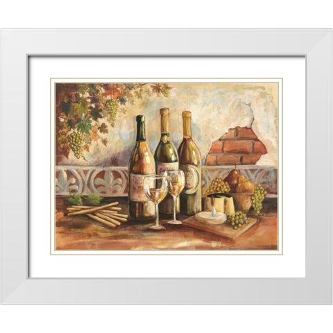Bountiful Wine I White Modern Wood Framed Art Print with Double Matting by Gorham, Gregory