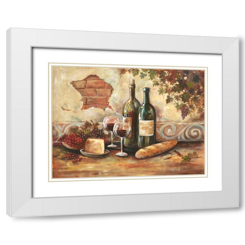 Bountiful Wine II White Modern Wood Framed Art Print with Double Matting by Gorham, Gregory