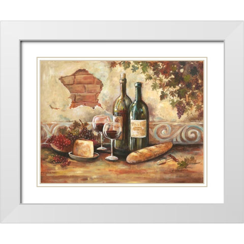 Bountiful Wine II White Modern Wood Framed Art Print with Double Matting by Gorham, Gregory