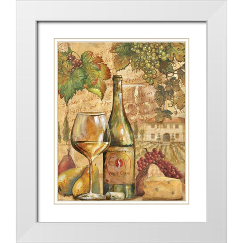 Wine Collage II White Modern Wood Framed Art Print with Double Matting by Gorham, Gregory