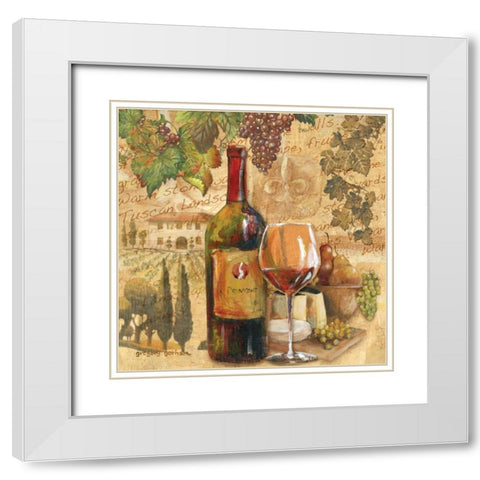 Tuscan Harvest White Modern Wood Framed Art Print with Double Matting by Gorham, Gregory