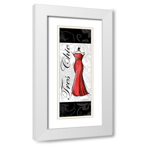 Tres Chic White Modern Wood Framed Art Print with Double Matting by Gorham, Gregory