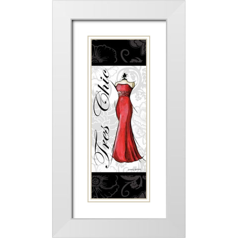Tres Chic White Modern Wood Framed Art Print with Double Matting by Gorham, Gregory