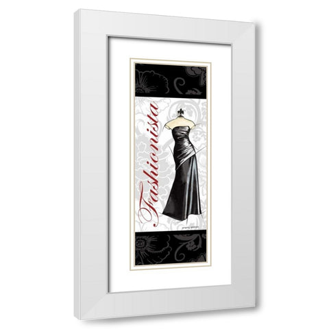Fashionista White Modern Wood Framed Art Print with Double Matting by Gorham, Gregory