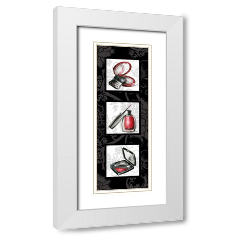 Fashion Trio II White Modern Wood Framed Art Print with Double Matting by Gorham, Gregory