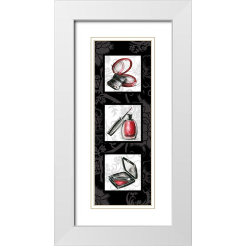Fashion Trio II White Modern Wood Framed Art Print with Double Matting by Gorham, Gregory