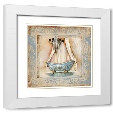Elegant Bath I White Modern Wood Framed Art Print with Double Matting by Gorham, Gregory