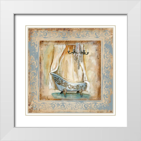 Elegant Bath II White Modern Wood Framed Art Print with Double Matting by Gorham, Gregory