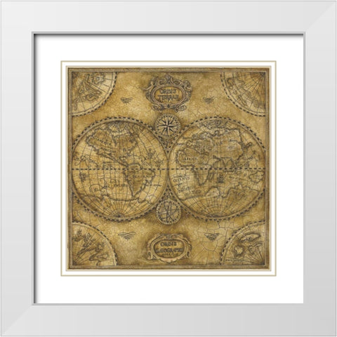 Orbis Torrae White Modern Wood Framed Art Print with Double Matting by Gorham, Gregory