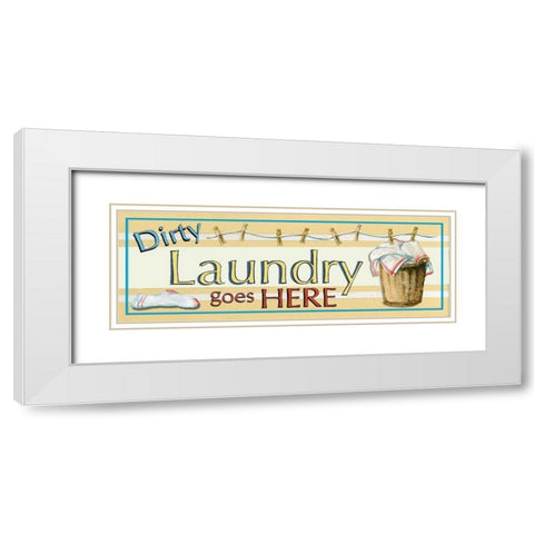 Dirty Laundry White Modern Wood Framed Art Print with Double Matting by Gorham, Gregory