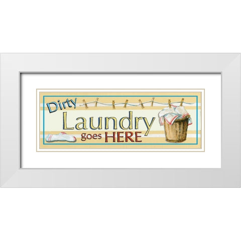 Dirty Laundry White Modern Wood Framed Art Print with Double Matting by Gorham, Gregory