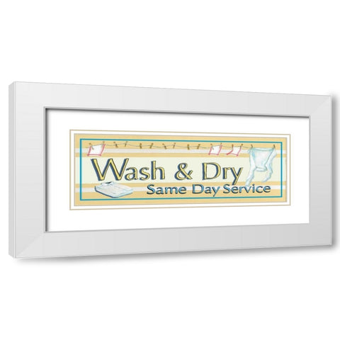 Wash and Dry White Modern Wood Framed Art Print with Double Matting by Gorham, Gregory
