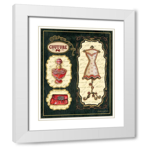 Paris Boutique En Rouge II White Modern Wood Framed Art Print with Double Matting by Gorham, Gregory