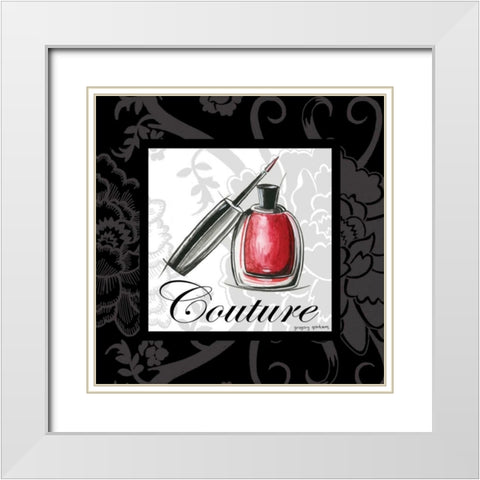 Makeup Bag IV White Modern Wood Framed Art Print with Double Matting by Gorham, Gregory