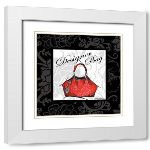 Designer Bag White Modern Wood Framed Art Print with Double Matting by Gorham, Gregory