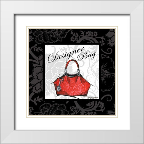 Designer Bag White Modern Wood Framed Art Print with Double Matting by Gorham, Gregory