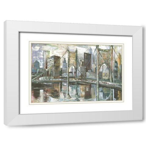 Cityscape I White Modern Wood Framed Art Print with Double Matting by Gorham, Gregory