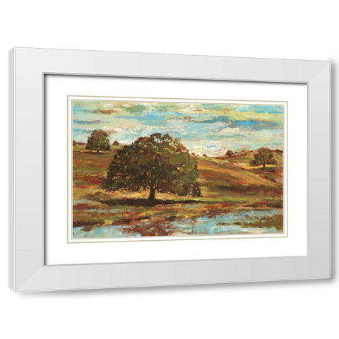 Landscape I White Modern Wood Framed Art Print with Double Matting by Gorham, Gregory