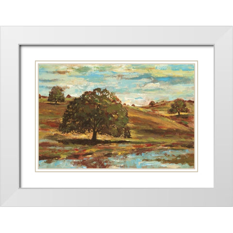 Landscape I White Modern Wood Framed Art Print with Double Matting by Gorham, Gregory