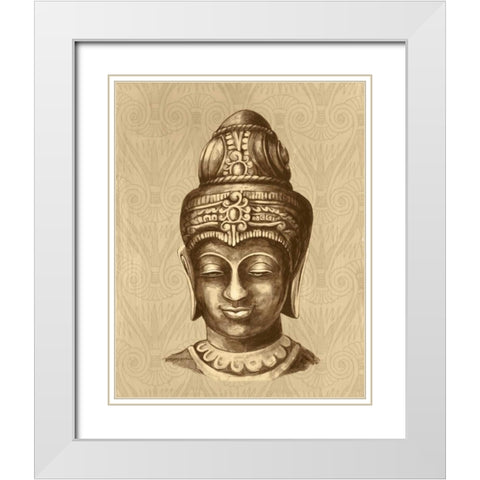 Lopburi II White Modern Wood Framed Art Print with Double Matting by Gorham, Gregory