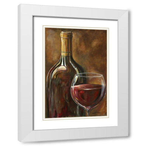 Red Wine White Modern Wood Framed Art Print with Double Matting by Gorham, Gregory