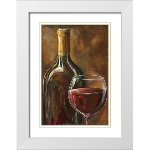 Red Wine White Modern Wood Framed Art Print with Double Matting by Gorham, Gregory