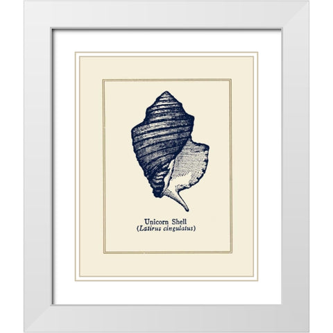 Unicorn Shell White Modern Wood Framed Art Print with Double Matting by Gorham, Gregory