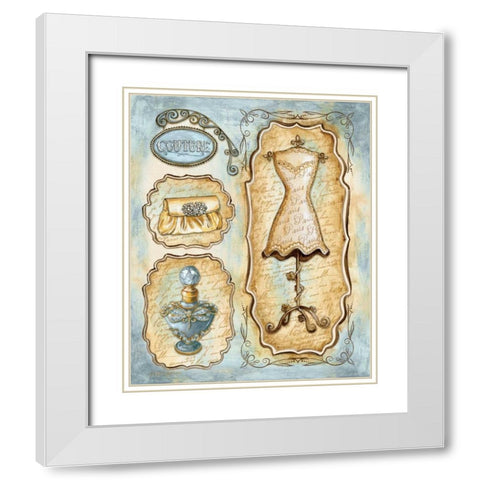 Paris Boutique II White Modern Wood Framed Art Print with Double Matting by Gorham, Gregory