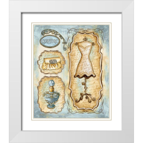 Paris Boutique II White Modern Wood Framed Art Print with Double Matting by Gorham, Gregory