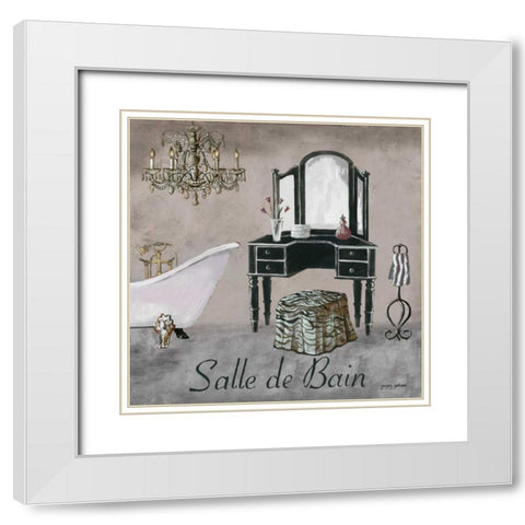 Salle de Bain White Modern Wood Framed Art Print with Double Matting by Gorham, Gregory