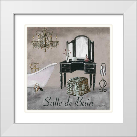 Salle de Bain White Modern Wood Framed Art Print with Double Matting by Gorham, Gregory