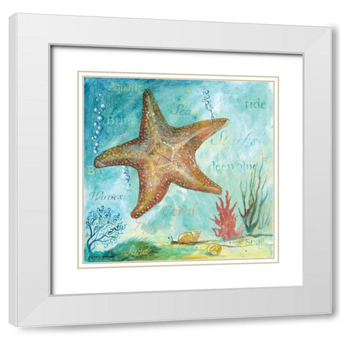 Marine Life Motif II White Modern Wood Framed Art Print with Double Matting by Gorham, Gregory