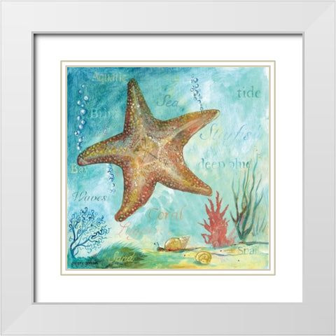 Marine Life Motif II White Modern Wood Framed Art Print with Double Matting by Gorham, Gregory