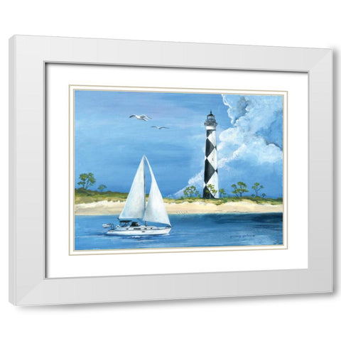 Cape Lookout White Modern Wood Framed Art Print with Double Matting by Gorham, Gregory