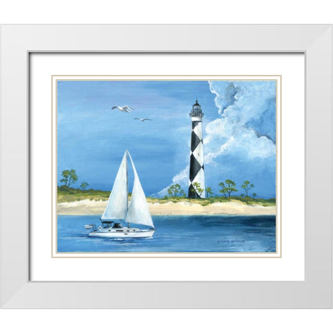 Cape Lookout White Modern Wood Framed Art Print with Double Matting by Gorham, Gregory