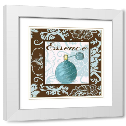 Fashion Blue Essence White Modern Wood Framed Art Print with Double Matting by Gorham, Gregory