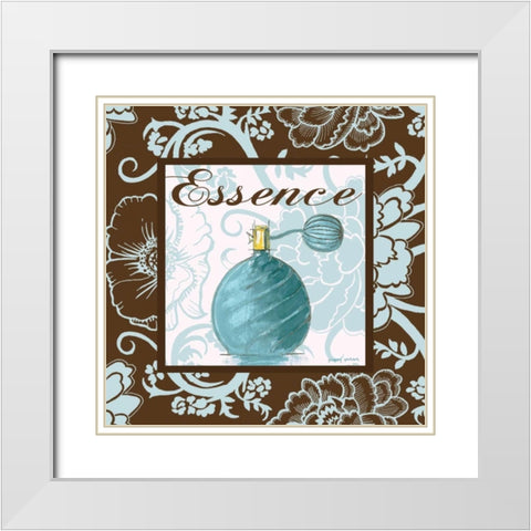 Fashion Blue Essence White Modern Wood Framed Art Print with Double Matting by Gorham, Gregory